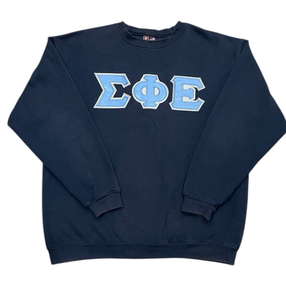 VTG Crew Neck Sweatshirt Sigma Phi Sigma Fraternity Sorority Size XL Greek USA